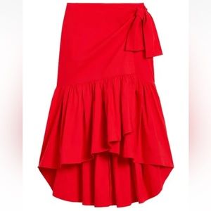Banana Republic | Red Poplin Ruffle Wrap Skirt SOLD OUT!